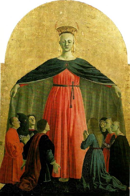 Piero della Francesca madonna della misericordia, central panel of the polyptych of the misericordia